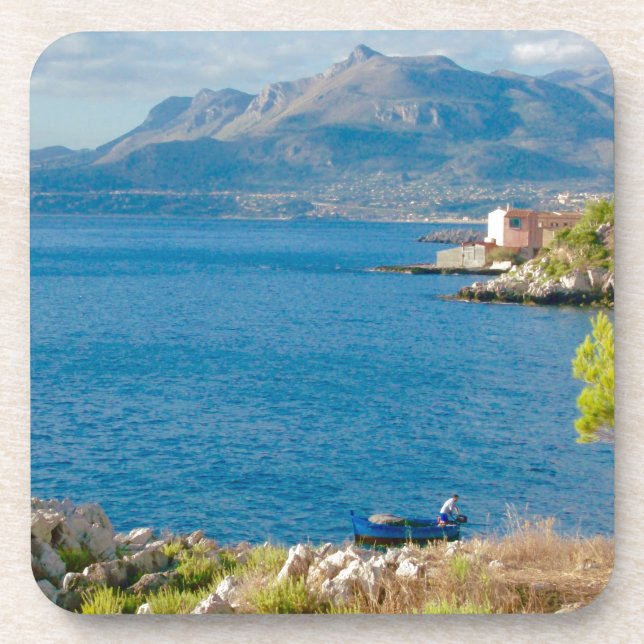 Der sizilianische Fischer Untersetzer (Vorderseite)