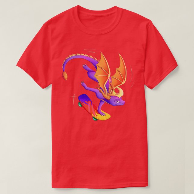 Der Skateboarding-Drache T-Shirt (Design vorne)