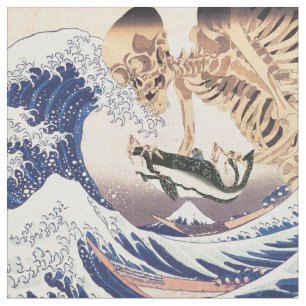 Der Skelettspektakel in der Großen Welle Stoff