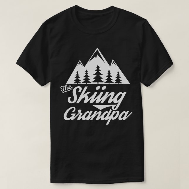 Der Ski-Großvater Skiläufer T-Shirt (Design vorne)