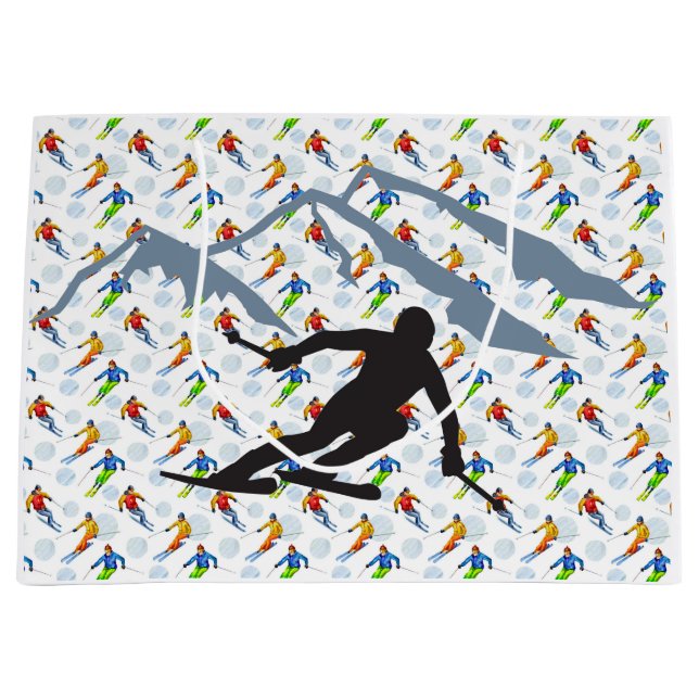 Der Skifahrer Große Geschenktüte (Vorderseite)