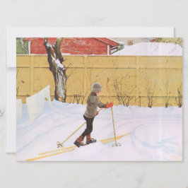 Der Skifahrer (Junge mit Ski) (Winterlandschaft) Karte