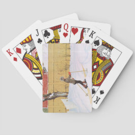 Der Skifahrer (Junge mit Ski) (Winterlandschaft) Spielkarten