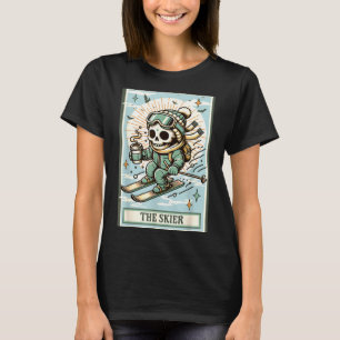 Der Skifahrer Skelett Karte Skifahren Geschenk Gru T-Shirt