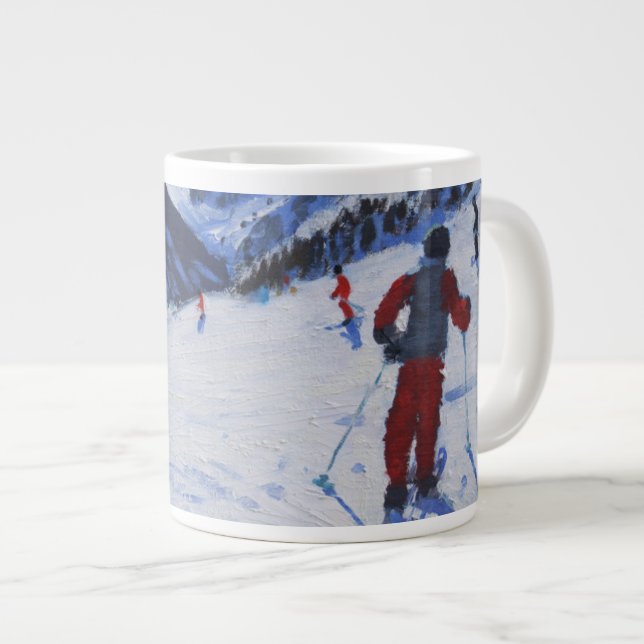 Der Skilehrer Mottaret Jumbo-Tasse (Vorderseite Rechts)