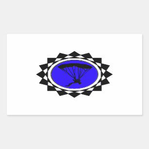 DER SKYDIVER BLUEZZZZZZZZZZZZ RECHTECKIGER AUFKLEBER