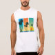 Der Sleeveless T - Shirt der Männer - tropische (Vorderseite)