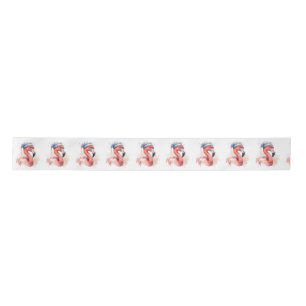 Der Snowbird Flamingo Satinband