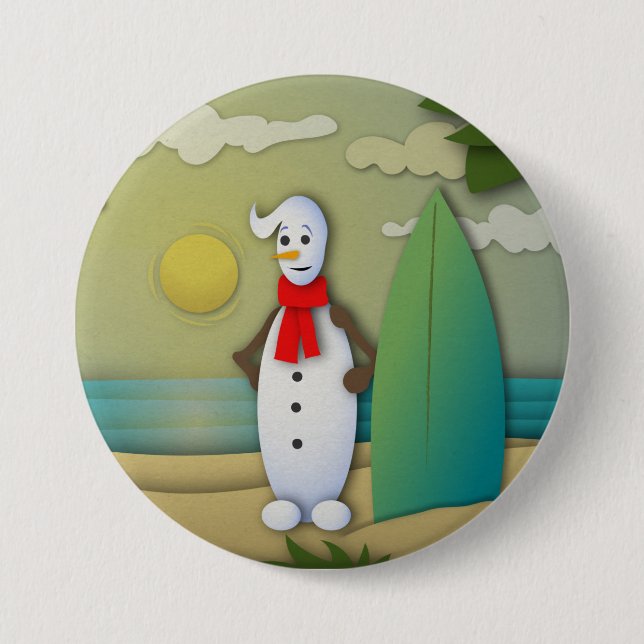 Der Snowman-Button im Sommer Button (Vorderseite)