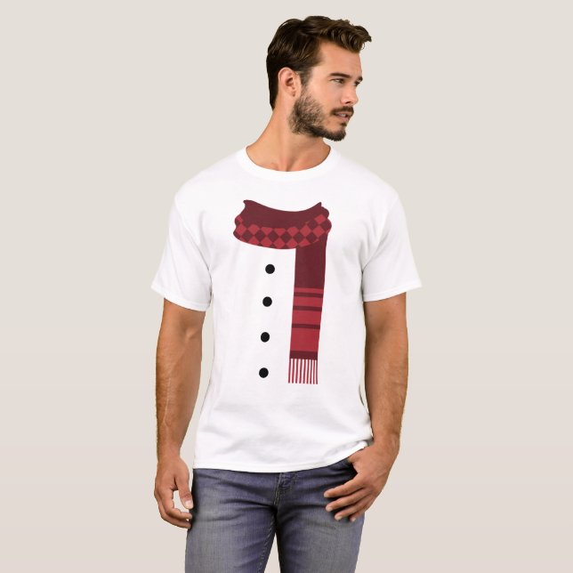 Der Snowman-Winter-WeihnachtsShirt der Männer T-Shirt (Vorne ganz)