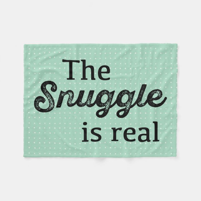 Der Snuggle ist die wirklichen aquamarinen weißen Fleecedecke (Vorderseite (Horizontal))