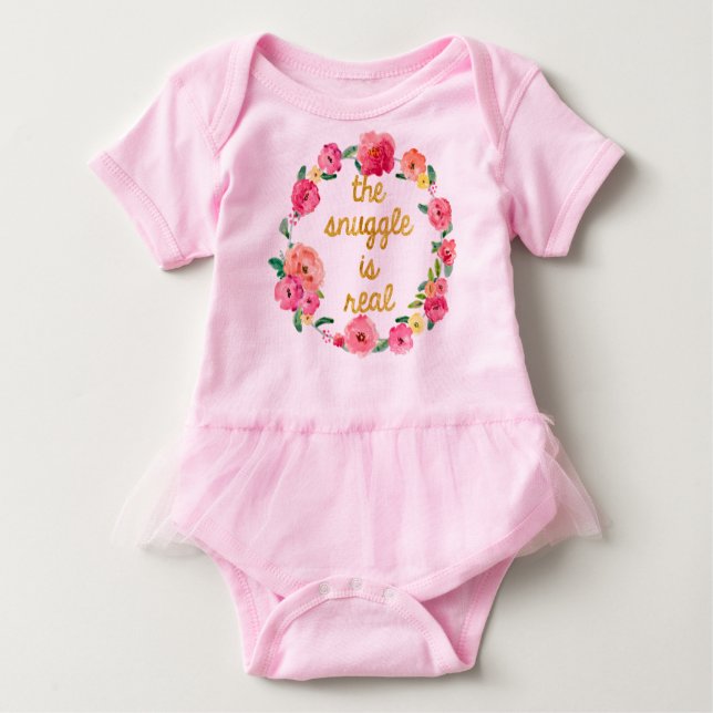 Der Snuggle ist wirklicher lustiger Baby Strampler (Vorderseite)