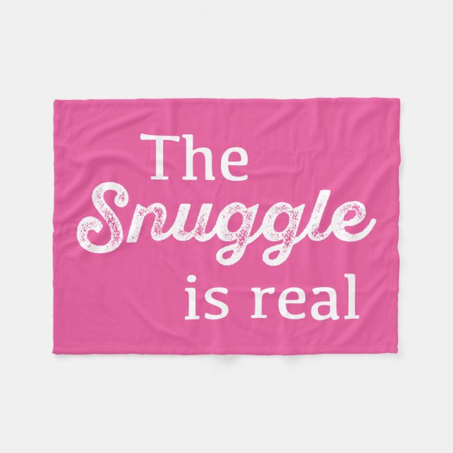 Der Snuggle ist wirkliches rosa lustiges Fleecedecke (Vorderseite (Horizontal))