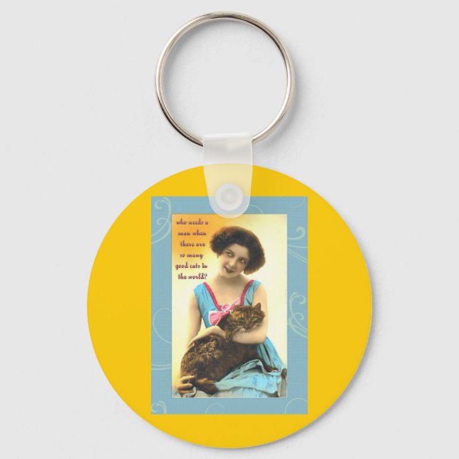 der so viele gute Katzen braucht Schlüsselanhänger (Vorderseite)