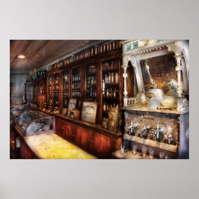 Der Sodabrunnen vor Ort Poster (Vorne)