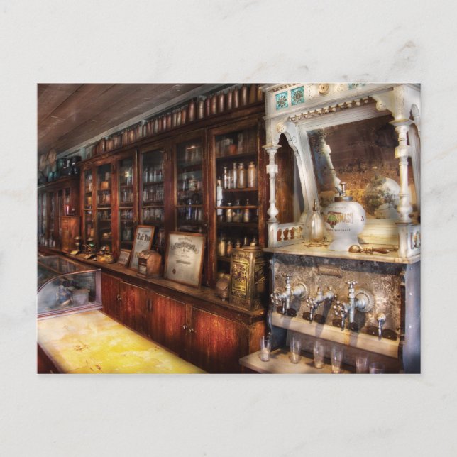 Der Sodabrunnen vor Ort Postkarte (Vorderseite)