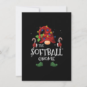Der Softball Gnome Buffalo Karierter Weihnachtsbau Einladung