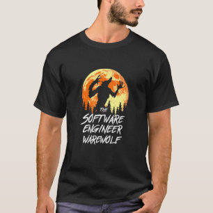 Der Software-Ingenieur Werewolf Halloween-Entwickl T-Shirt