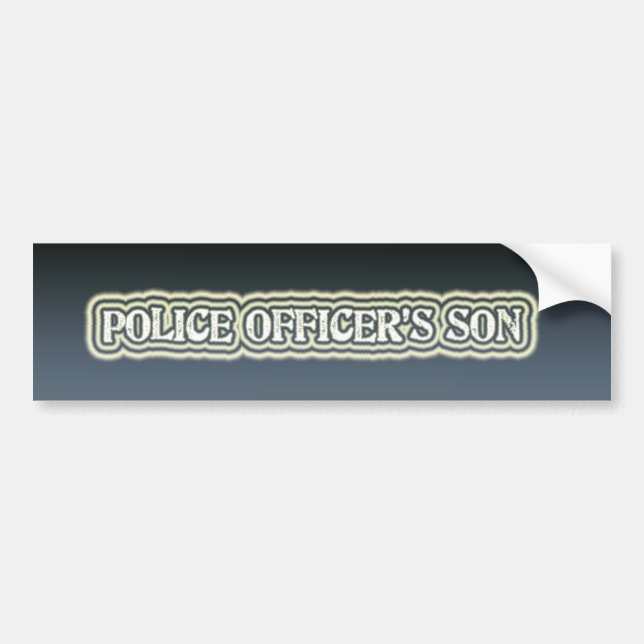 Der Sohn des Polizeibeamten Autoaufkleber (Vorne)