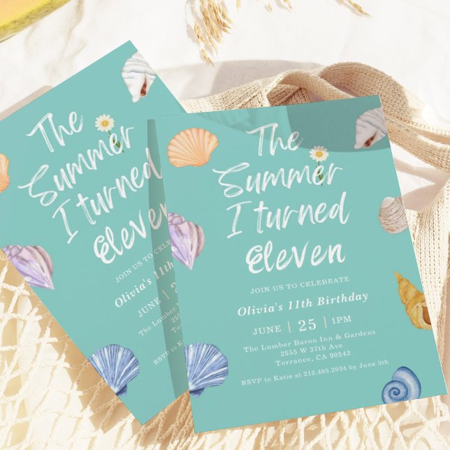 Der Sommer 11. Geburtstag Einladung (Von Creator hochgeladen)