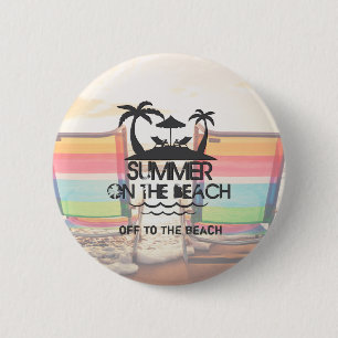 Der Sommer am Strand   PERSONALISIERT Button