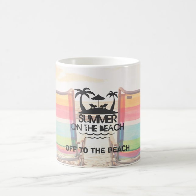 Der Sommer am Strand | PERSONALISIERT Tasse (Mittel)
