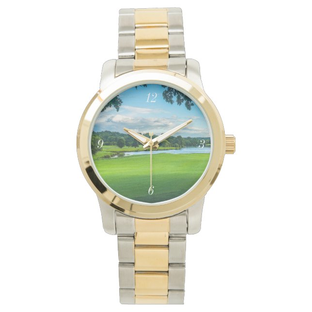 Der Sommer auf dem Golfplatz Armbanduhr (Vorderseite)