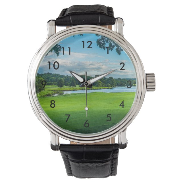 Der Sommer auf dem Golfplatz Armbanduhr (Vorderseite)