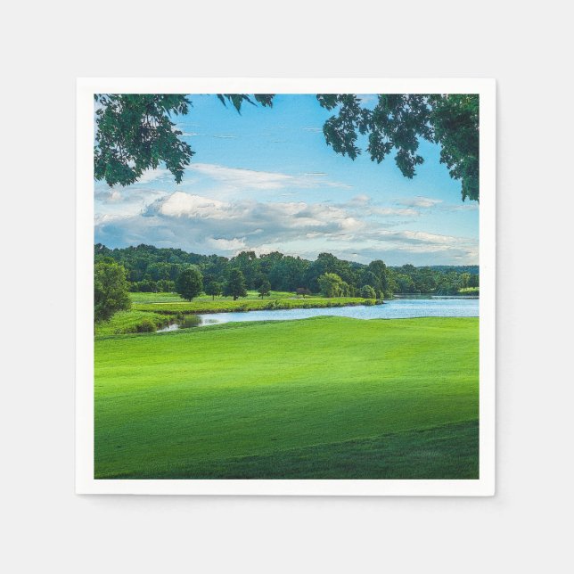 Der Sommer auf dem Golfplatz Serviette (Vorderseite)