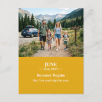 Der Sommer beginnt Juni-Erinnerungsfoto-Postkarte