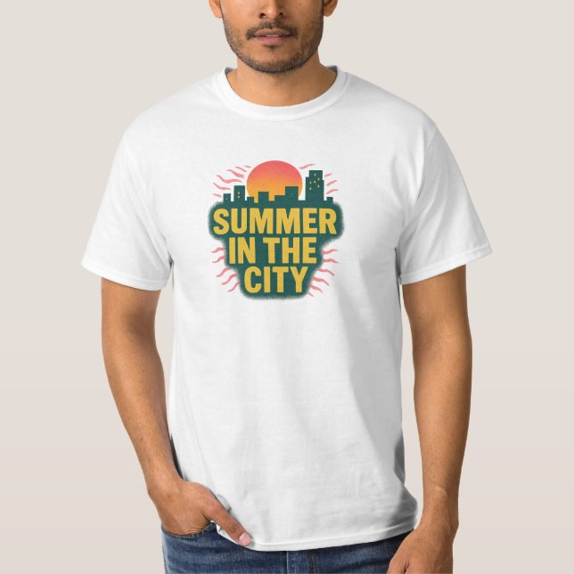 Der Sommer im City T - Shirt Design (Vorderseite)