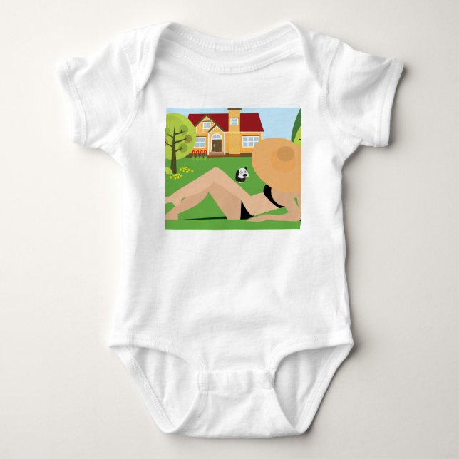 Der Sommer im Dorf Baby Strampler (Vorderseite)