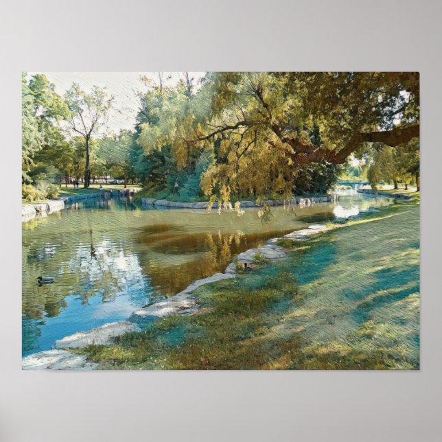 Der Sommer im Park stilisiert Poster (Vorne)