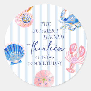 Der Sommer, in dem ich Dreizehn wurde Küsten 13. G Runder Aufkleber