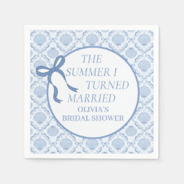 Der Sommer, in dem ich heiratete Küsten-Brautabsch Serviette