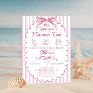 Der Sommer, in dem ich Zwei wurde Beach Pink 2. Ge Einladung