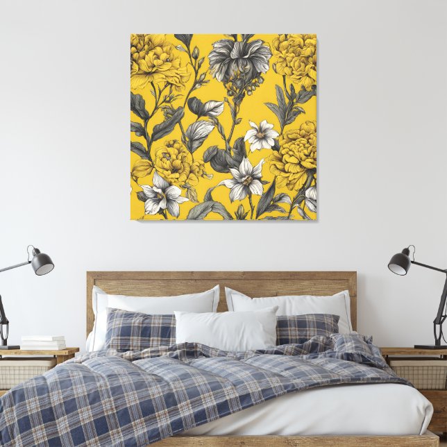 Der Sommer in der blorgelben Ai Kunst Leinwanddruck (Insitu (Schlafzimmer))
