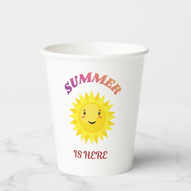 Der Sommer ist da  Pappbecher (Vorderseite)