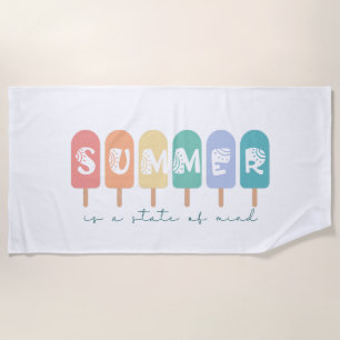 Der Sommer ist ein Staat des Geistes - Eiscreme Po Strandtuch
