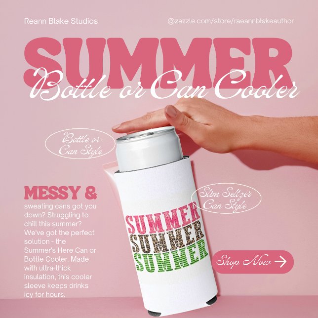 Der Sommer ist hier Flasche oder kann kühlen Selters Dosenkühler (Von Creator hochgeladen)