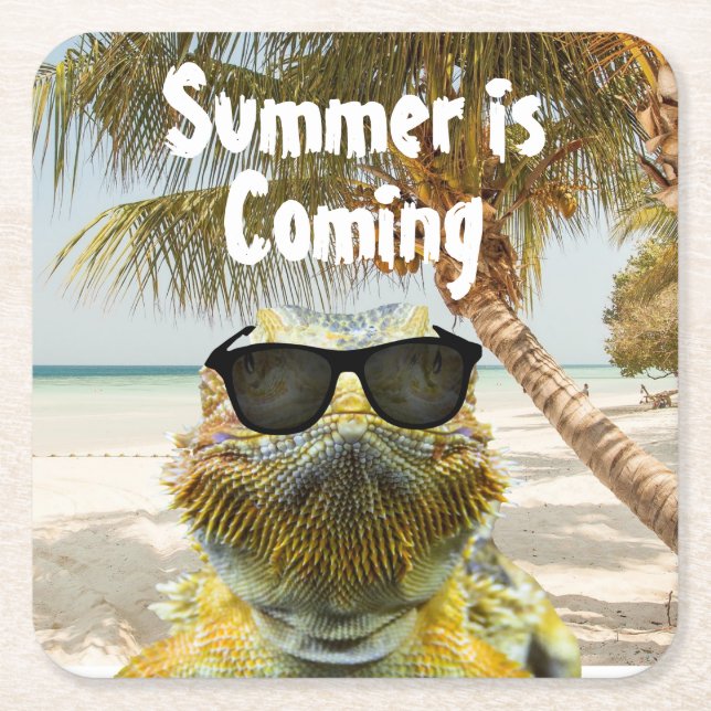 Der Sommer kommt Rechteckiger Pappuntersetzer (Vorderseite)