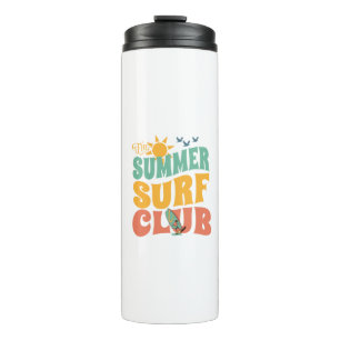 Der Sommer-Surf-Club-Strand-Sommer-Surf-Lustig Thermosbecher