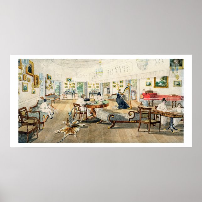 Der Sommersaal im Künstlerhaus in Patna, in Poster (Vorne)