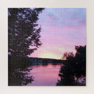 Der Sonnenaufgang am Ozarksee Puzzle