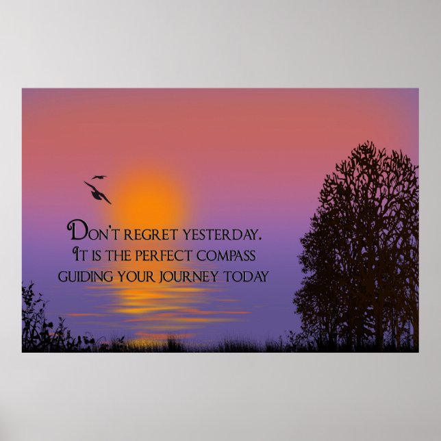 Der Sonnenaufgang von heute Poster (Vorne)