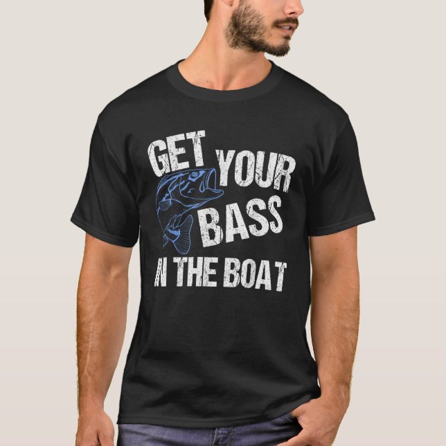 Der Sonnenbarsch-Fischen holt sich den Bass in der T-Shirt (Vorderseite)