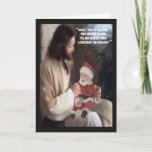 Der Sonnengott und der Weihnachtsmann Feiertagskarte<br><div class="desc">Der Weihnachtsmann und Jesus Weihnachtskarte für Atheisten,  die Christen mit ihrem lustigen Jesus und Weihnachtsbildern und Slogan beleidigen.</div>