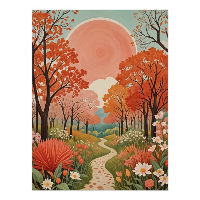 Der Sonnenpfad des Korallenriffs Poster (Vorderseite)