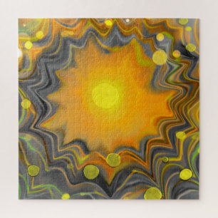 Der Sonnenschein in der Retro-Liebe gelassen Puzzle