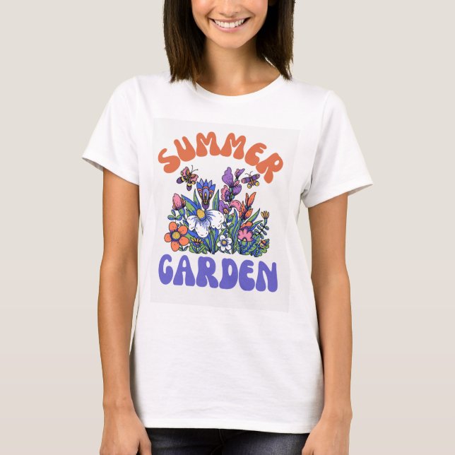 Der Sonnenschein in meinem Garten - Zitat zur Blum T-Shirt (Vorderseite)